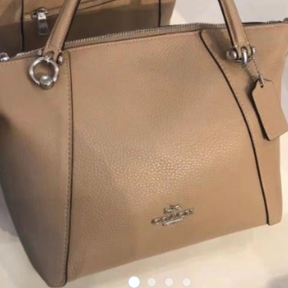 Coach Taupe & Silver Tote/Satchel/Shoulder Bag NWT Stunning 🌸